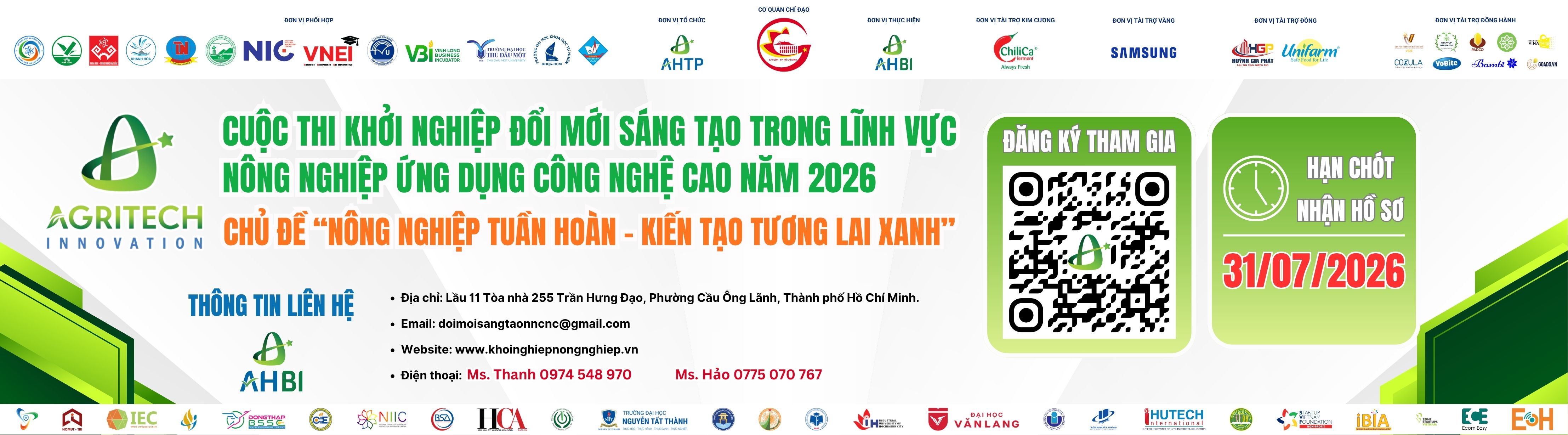 KHỞI NGHIỆP ĐỔI MỚI SÁNG TẠO TRONG LĨNH VỰC NÔNG NGHIỆP CÔNG NGHỆ CAO 2026